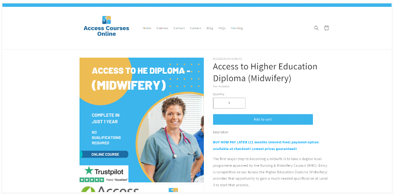 Access To Higher Education Diploma In Midwifery