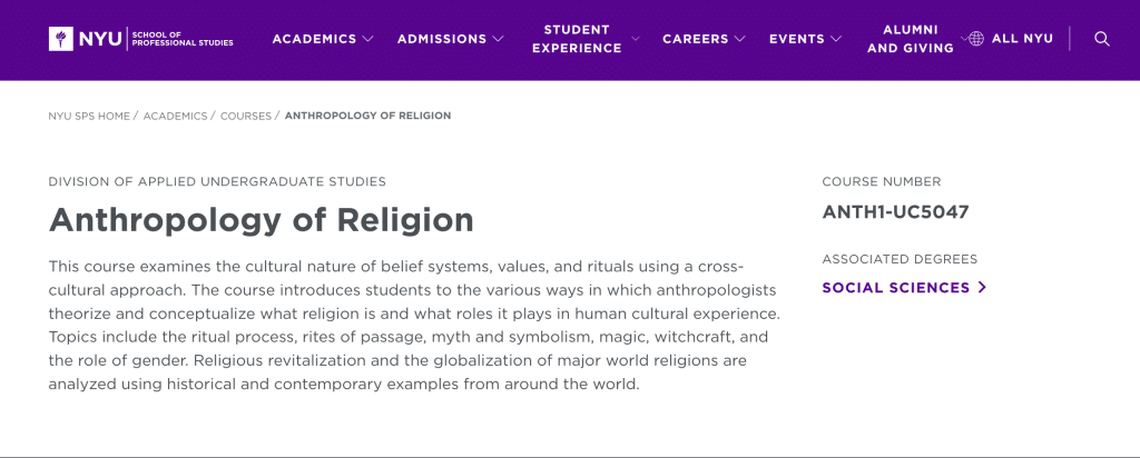 Anthropology Of Religion