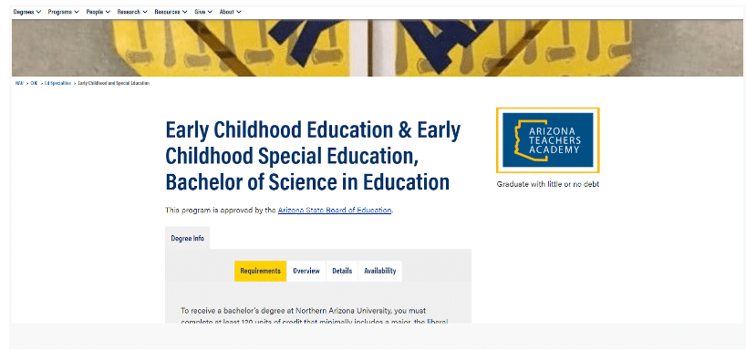 Early Childhood Education - Northern Arizona University