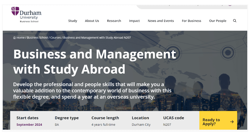 Business And Management With Study Abroad