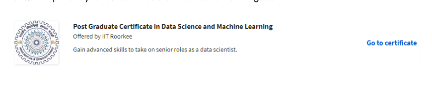 Data Science Certificate