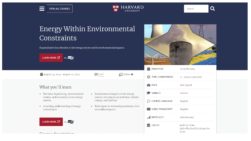 Energy Within Environmental Constraints