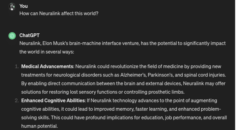 How can Neuralink affect the world?