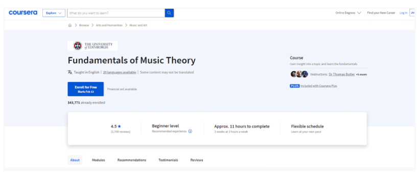 Fundamentals Of  Music Theory - Coursera