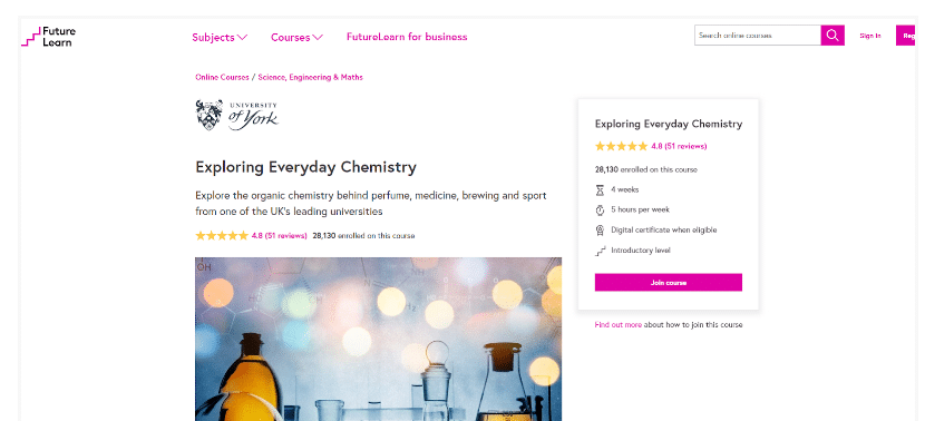 FutureLearn — Exploring Everyday Chemistry