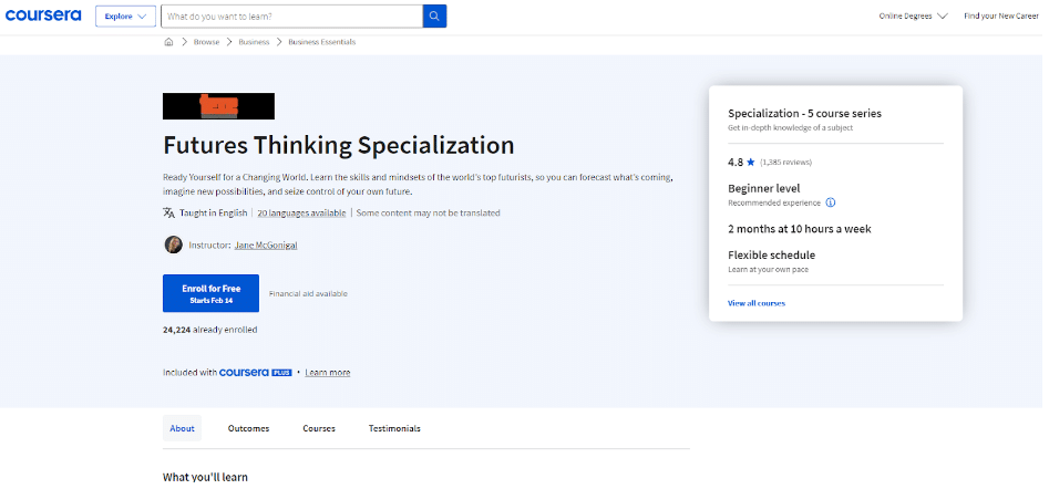 Futures Thinking Specialization