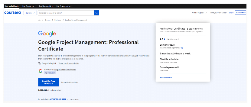Google Project Management