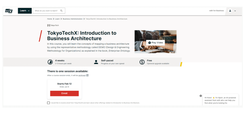 edX -  Introduction To Business Architecture