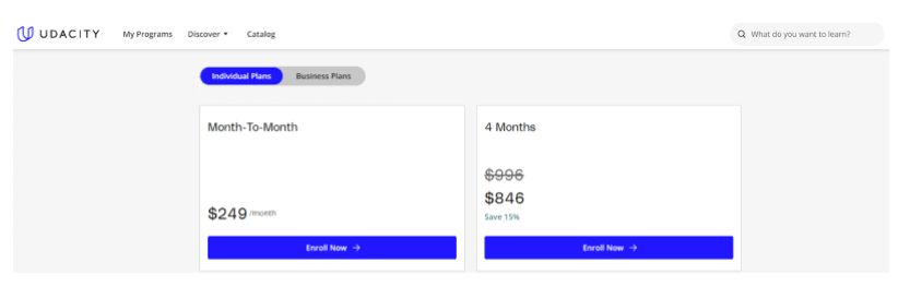 Udacity Pricing