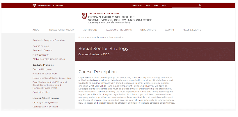  Strategic Management Courses - University Of Chicago