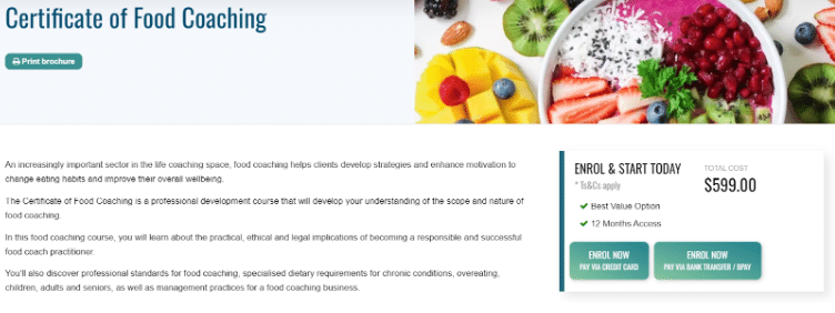 Certificate of Food Coaching