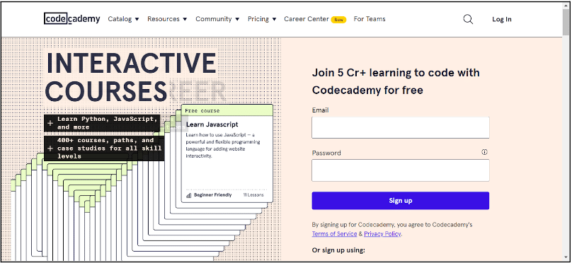 Coursera vs Codecademy - Codecademy