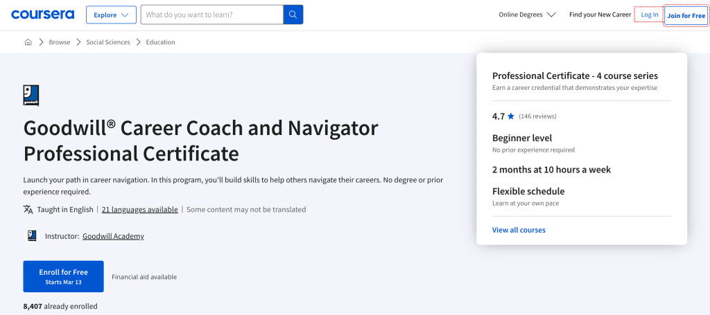Goodwill® Career Coach and Navigator