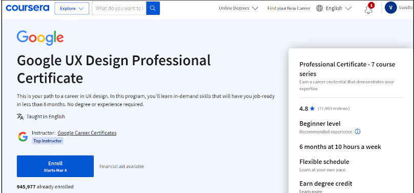 Google UX Design Professional Certificate