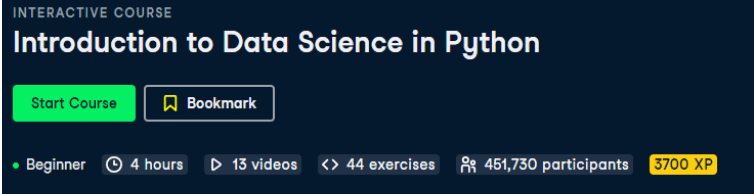 Introduction to Data Science in Python