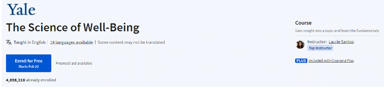 The Science of Well-Being by Yale