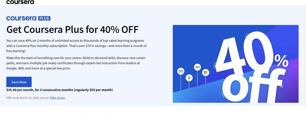 Coursera Plus Offer